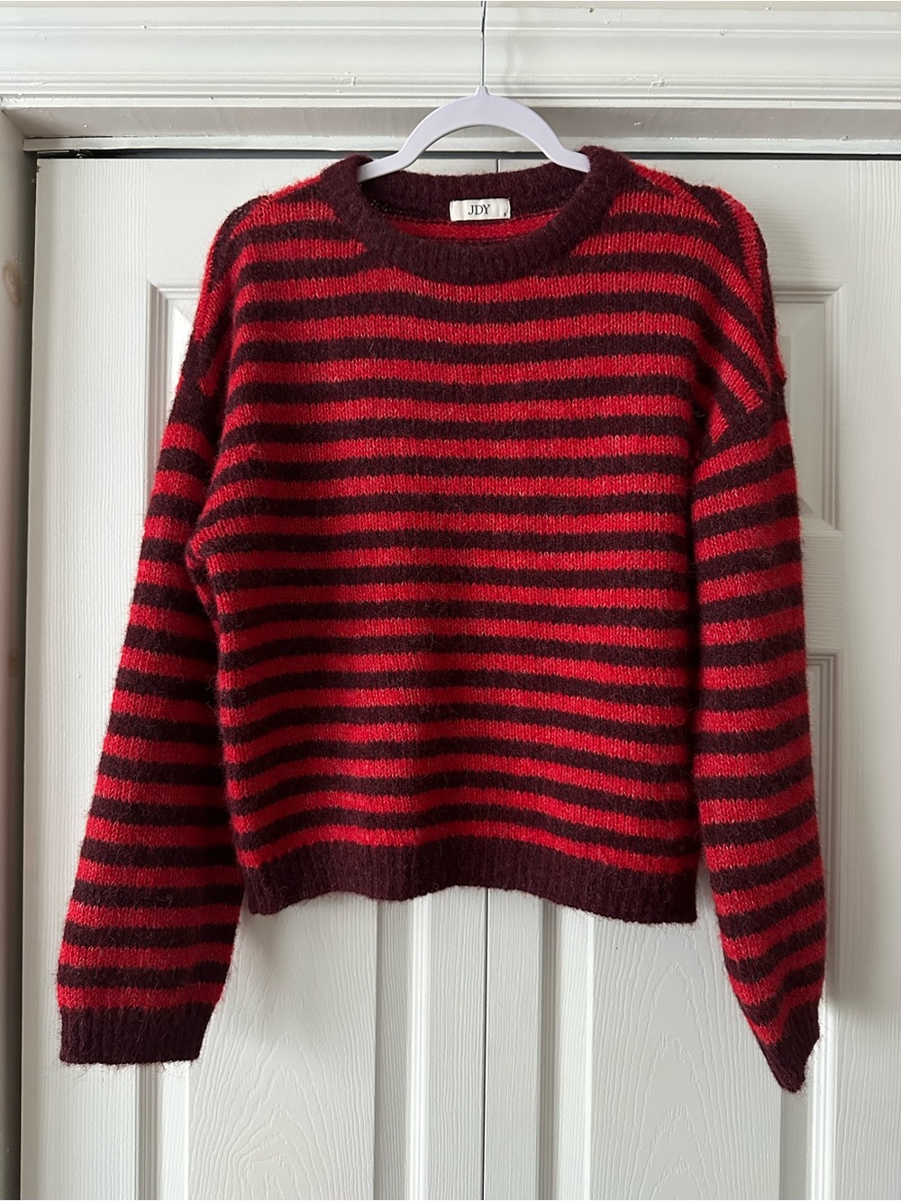 Red Striped Knit Sweater